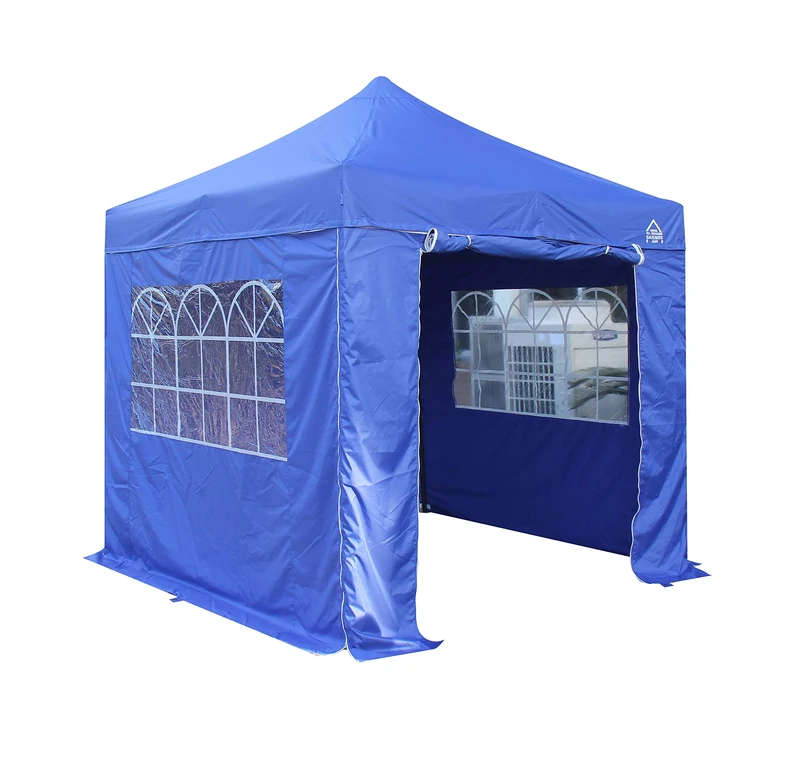All Seasons Gazebos 2.5x2.5m Heavy Duty Fully Waterproof Pop up Gazebos and 4 Premium Side Walls - Royal Blue