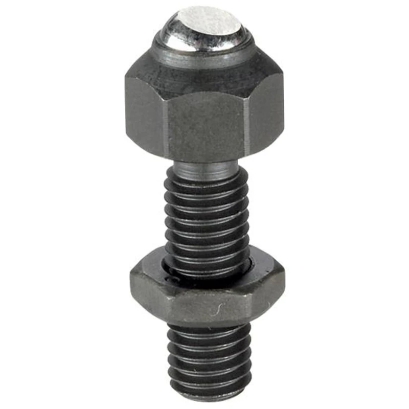 Pendulum Supports, Adjustable, with flattened Ball, Contact Surface Plane, d1 = M20, Tempered Steel, 22740.0030