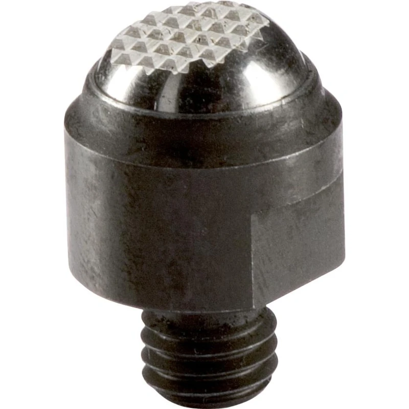 Pendulum supports/with external thread, ball flattened, ribbed contact surface, d1 = 50 mm, d2 = M20, tempered steel, 22730.0350