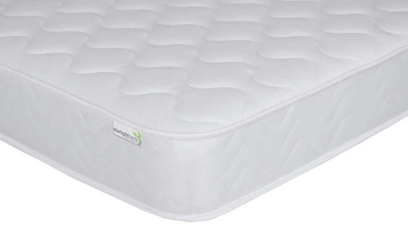 Starlight Beds Cooltouch Sprung Hybrid Double Cooling Foam Mattress, Maximum Value Mattress. Plush, White, 17cm Deep. 4ft6 Double Mattress (135cm x 190cm)