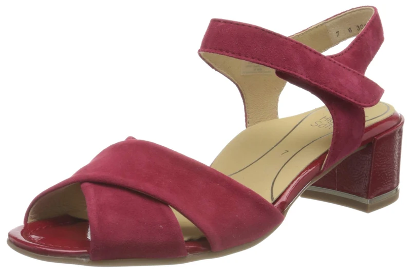 ARA Women's Grado Ankle Strap Sandals, Red Rot Rosso 05, 3.5 UK