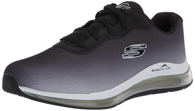 Skechers SKECH-AIR ELEMENT 2.0, Girl's Low-Top Trainers, Black (Black & White Mesh/Trim Bkw), 2 UK (35 EU)