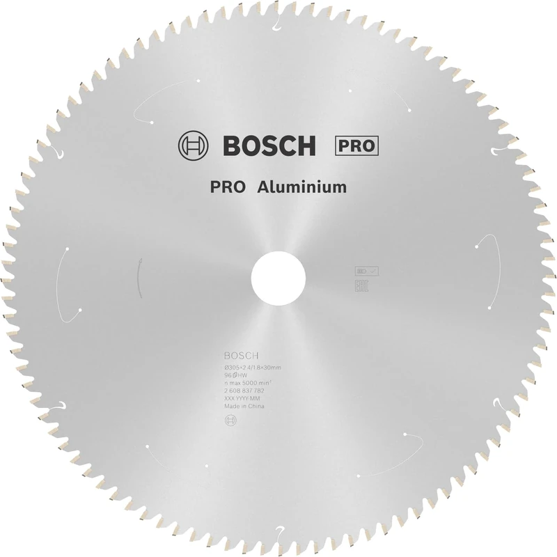Bosch 1x PRO Aluminium Circular Saw Blade for Cordless Mitre Saws (for Aluminium, Non-ferrous metals, Ø mm, Professional Accessory Mitre Circular Saw)