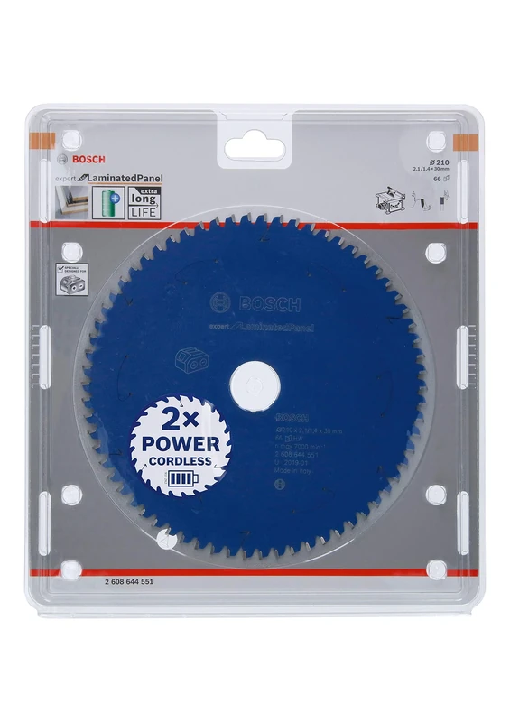 Bosch Accessories Circular Saw Blade Expert (for Laminated Panel, 210 x 30 x 2.1 mm, 66 teeth; Accessories: Cordless Circular Saw)