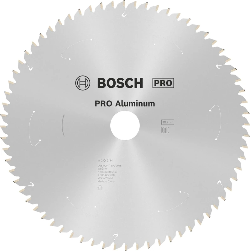 Bosch Professional 2608837780 Blade Standard (for Aluminium, 254 x 30 x 2.4 mm, 68 Teeth Accessories: Cordless Circular Saw), 254 mm x 30 mm