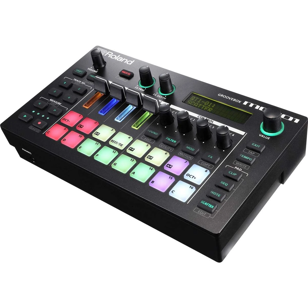 Roland Mc-101 Aira Dj Groovebox - Pocket Production Studio, A Portable, Compact Four-Track Version