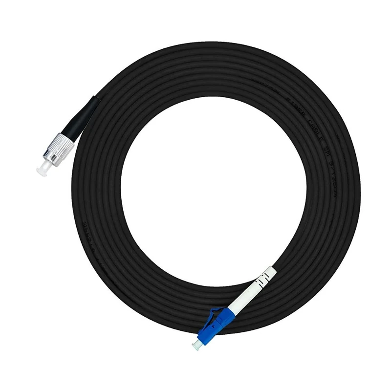 Jeirdus 75Meters LC to FC Outdoor Armored Simplex 9/125 SMF Fiber Optic Cable Jumper Optical Patch Cord Singlemode LC-FC