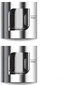 Aspire Pockex AIO Replacement Glass with Metal Cover x 2 (Silver/Stainless Steel) for PockeX Kit - SmartGek package -Nicotine Free