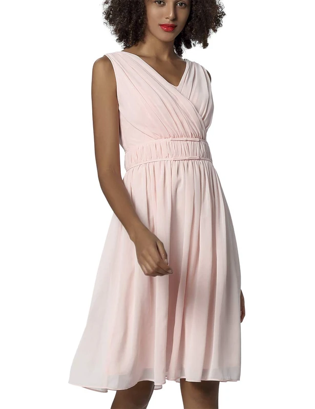 APART Fashion Women's Chiffon Dress Party, Powder, 20