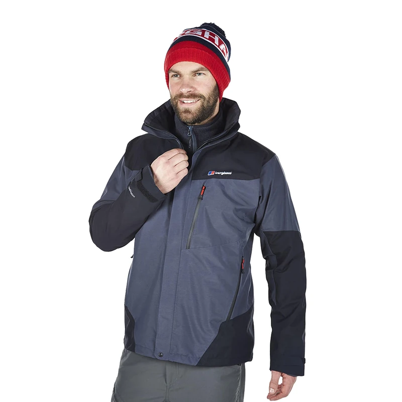 Berghaus Men's Arran Shell Jacket | Durable | Breathable Rain Coat, Carbon/Black, XS