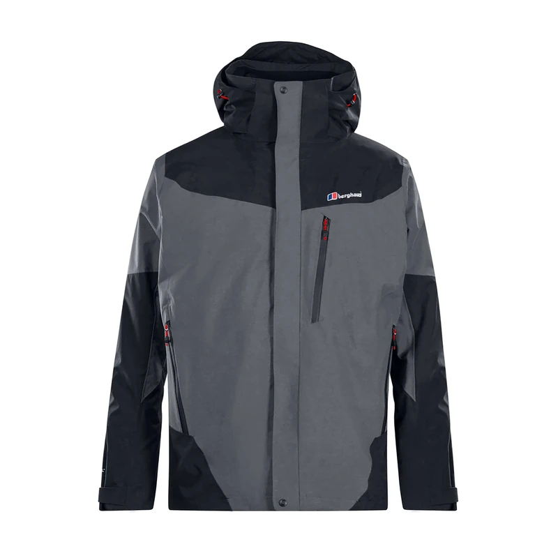 Berghaus Men's Arran Gemini 3-in-1 Waterproof Jacket With Fleece Jacket, Grey, 3XL