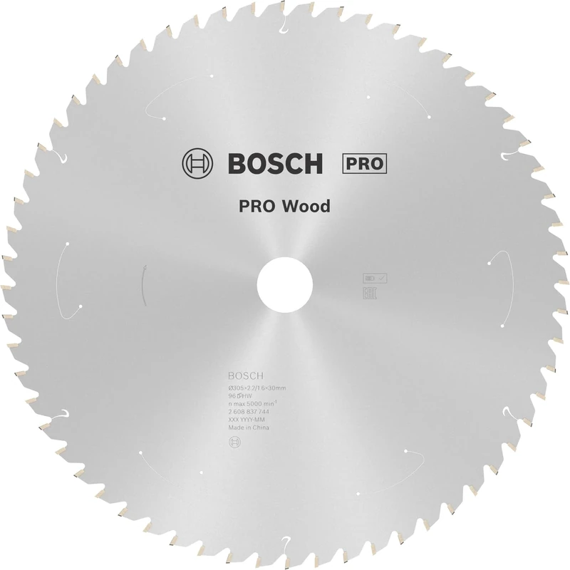 Bosch 1x PRO Wood Circular Saw Blade for Cordless Mitre Saws (for Softwood, Hardwood, Ø mm, Professional Accessory Mitre Circular Saw)