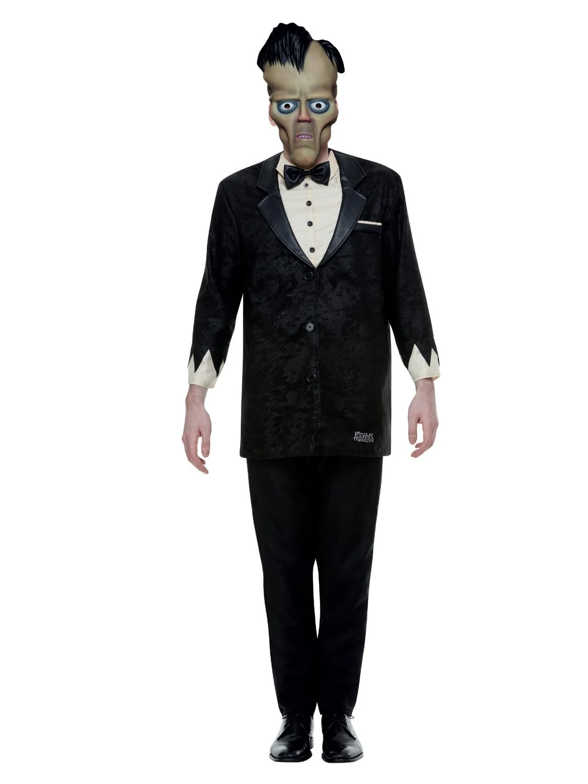 Smiffys The Addams Family Lurch Costume, Adult, Black, Includes Top, Trousers & Mask, Officially Licensed, Full Lurch Addams costume perfect for parties or Halloween