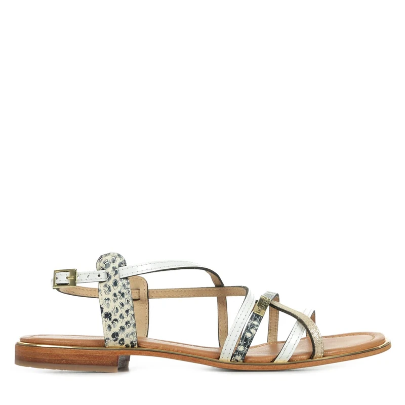 Les Tropéziennes par M. Belarbi Women's Harry Open Toe Sandals, White (Blanc/Multi 104), 5 UK