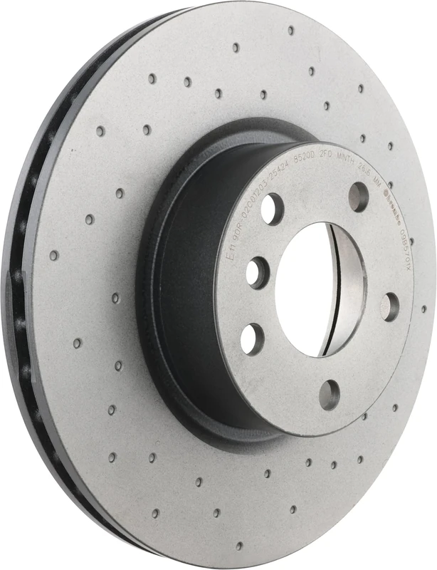 Brembo 09.B570.1X Xtra Front Brake Rotor Perforated UV Coating for BMW OE# 34106787490