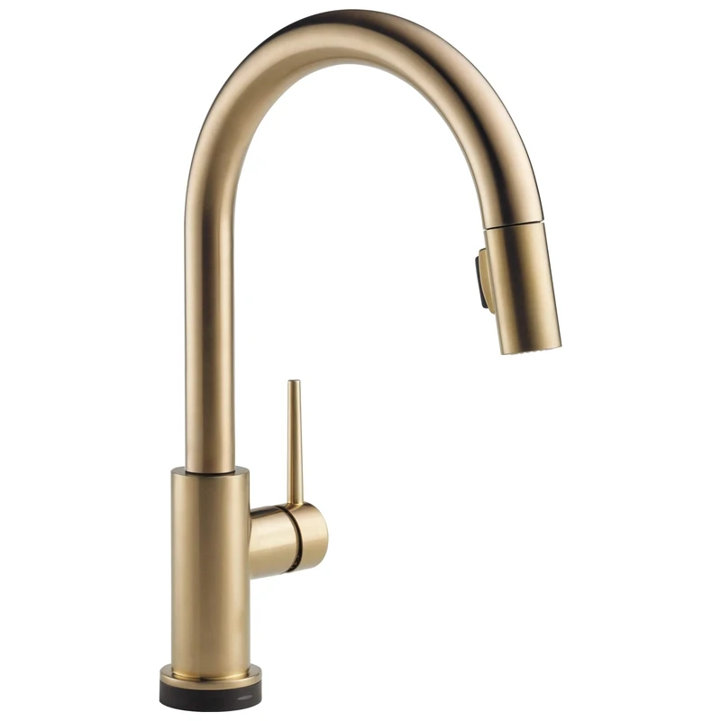 DELTA Faucet 9159TV-CZ-DST VoiceIQ Single-Handle Pull-Down Kitchen Faucet with Touch2O Technology, Champagne Bronze