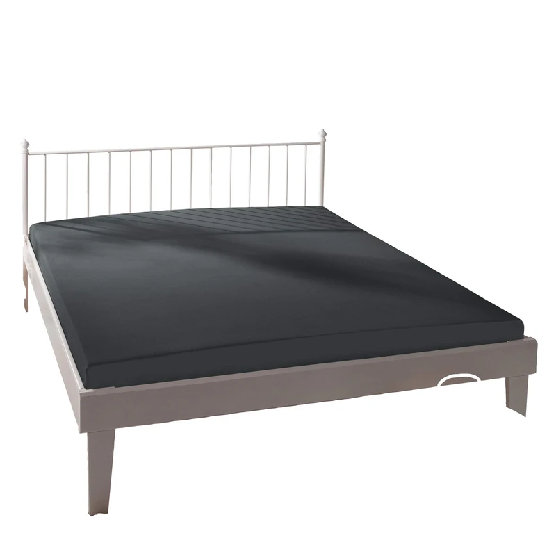 Bassetti 9302333 Fitted Sheet Plain E1/556 Titanium Cotton/Elastane 90 x 190 cm 100 x 220 cm - Image 1