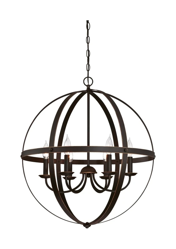 Westinghouse Lighting 63282 Stella Mira Six-Light Indoor Chandelier, Oil Rubbed Bronze Finish with Highlights