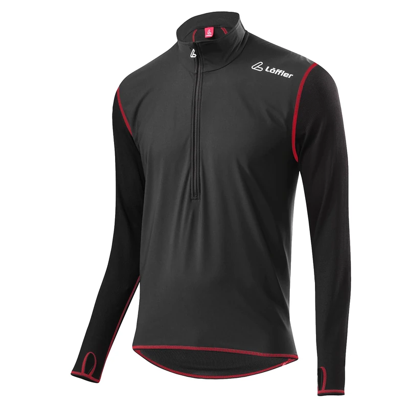 Löffler Men's Windstopper Transtex Light Jumper Black/Red