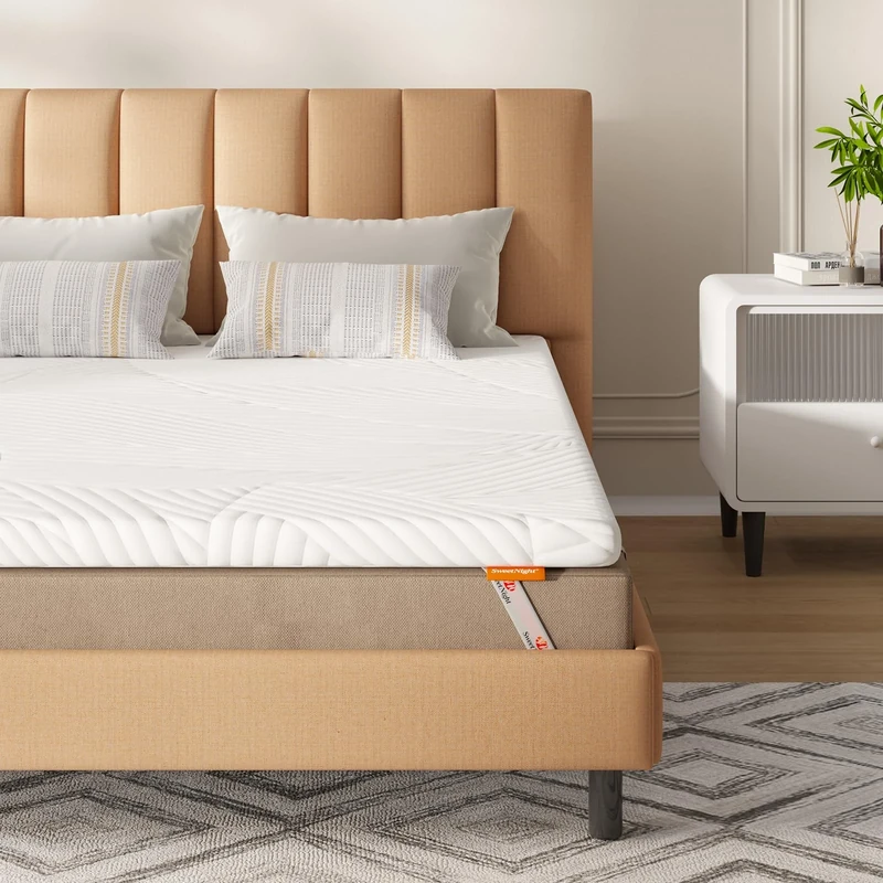 Sweetnight Mattress Topper 180x200cm, Gel Memory Foam Mattress Topper, Quality Bed Topper,Medium Firm for Pressure Relief , with Removable and Washable Cover,180x200x5cm