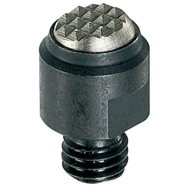 Pendulum Supports, with Carbide Ball, Ribbed/with External Thread, Ball flattened, Contact Surface Ribbed, d1 = 50 mm / d2 = M20 / Tempered Steel, 22730.0382