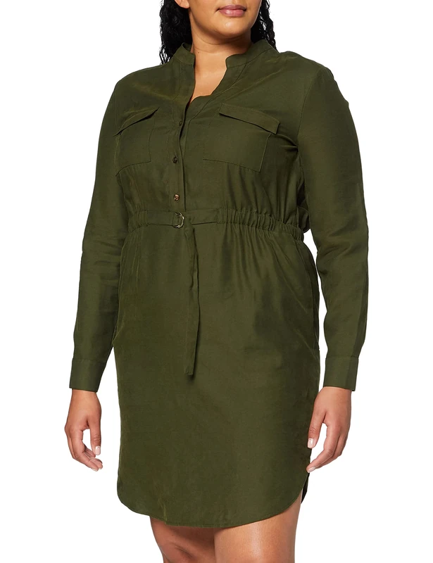Rinascimento Women's Cfc0093795003 Dress, Green (Militareverde Militareverde), X-Small - Image 1
