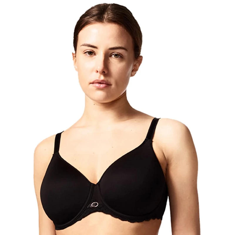 Chantelle Women's Parisian Allure 3/4 Spacer Bra T-Shirt Bra Not Applicable, Black, 65E