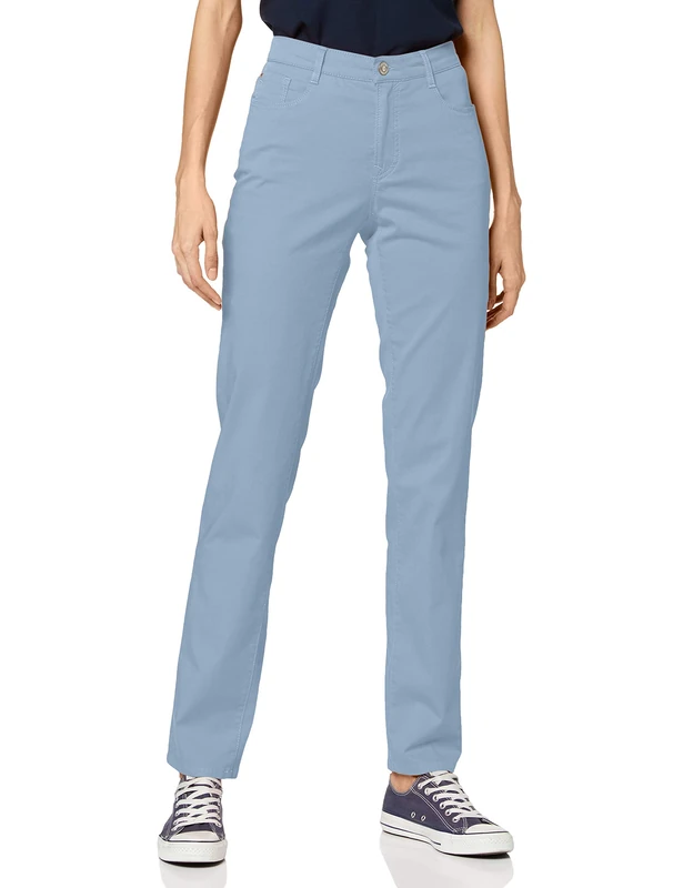 BRAX Women's Mary Smart Cotton Trouser, Sky Blue, 26W x 32L