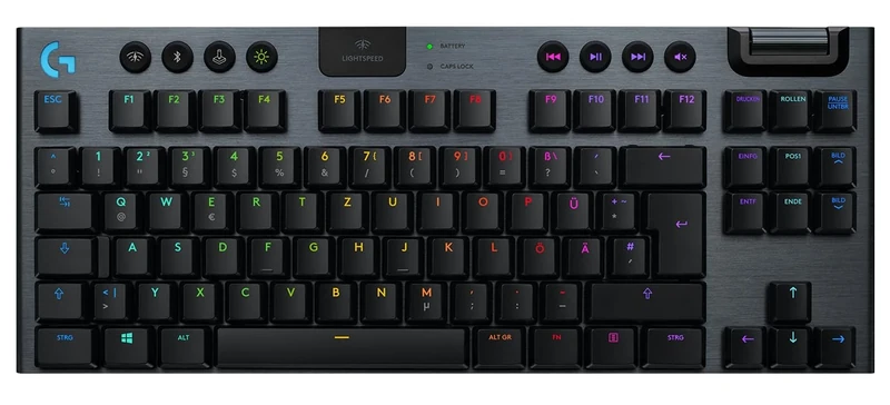 Logitech G 915 TKL Tenkeyless Lightspeed Wireless RGB Mechanical Gaming Keyboard, Tactile Switches Low Profile Switch Options, LIGHTSYNC RGB, Advanced Wireless and Bluetooth Support - Black