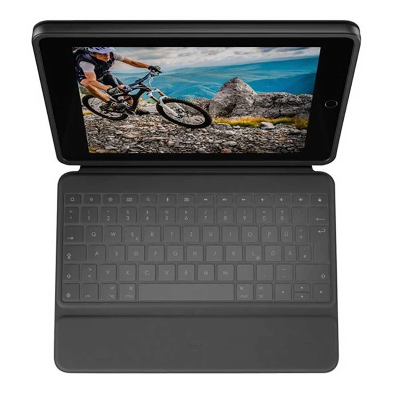 Logitech Rugged Folio for iPad (10th generation) Protective Keyboard Case with Smart Connector and Durable Spill-Proof Keyboard - German Layout