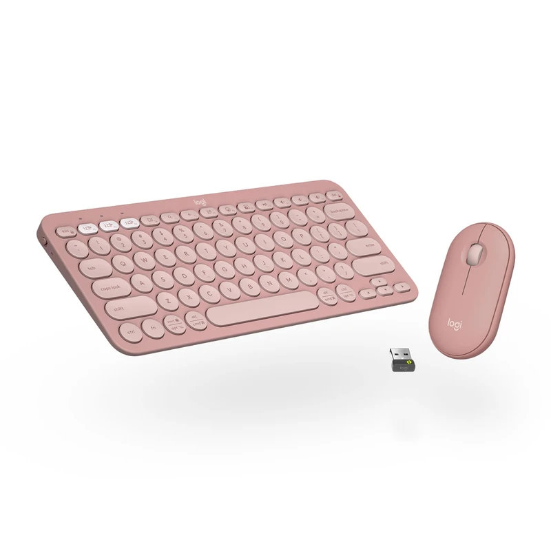 Logitech Pebble 2 Combo - QWERTZ German Layout, Tonal Rose