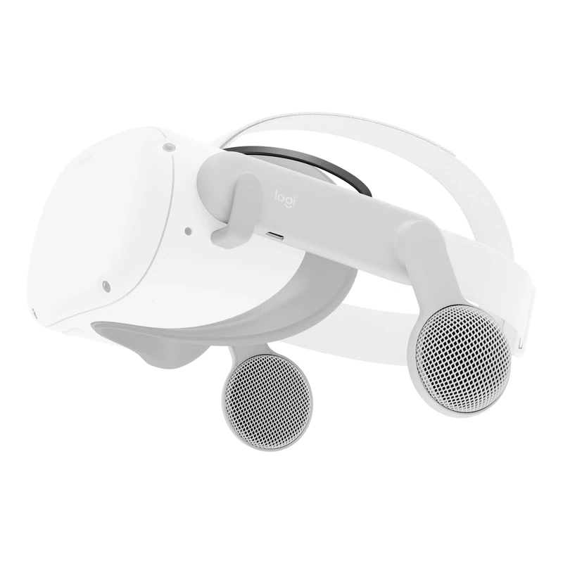 Logitech Chorus VR Off-Ear Headset for Meta Quest 2, designed for gaming and VR fitness, lightweight, open air immersive audio, flip to mute, USB-C passthrough - White - Image 1