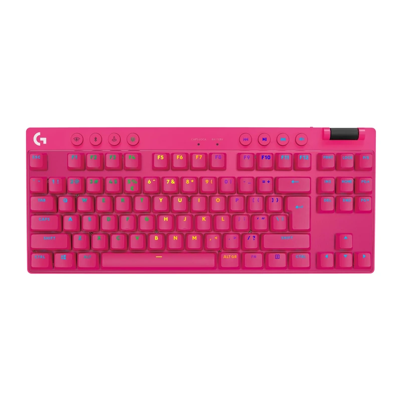 Logitech G PRO X TKL LIGHTSPEED Gaming Keyboard - MAGENTA - FRA - TACTILE