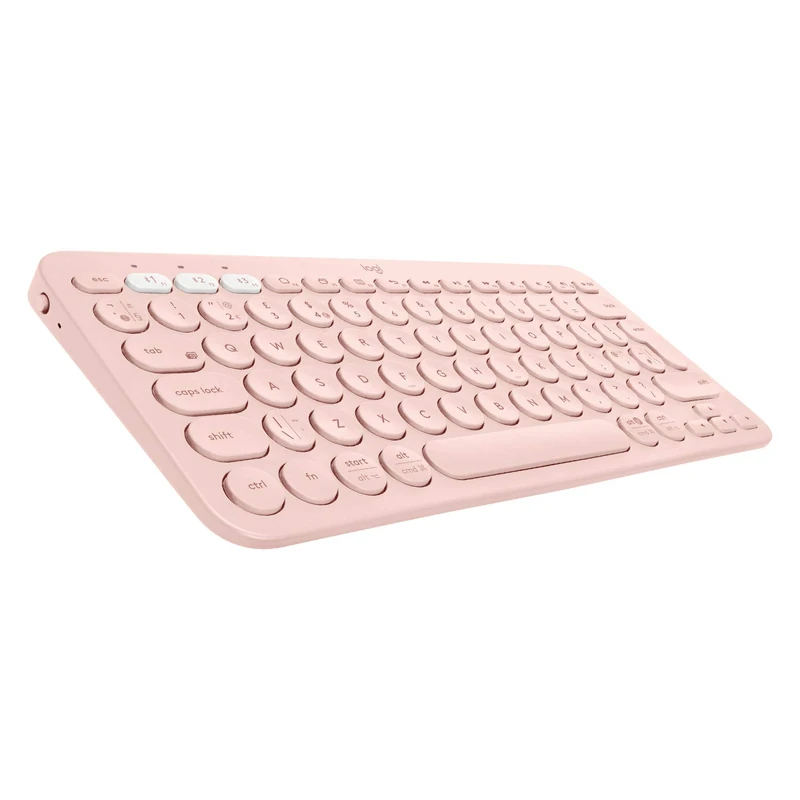 Logitech K380 Multi-Device Bluetooth Keyboard, QWERTY Spanish Layout - Pink