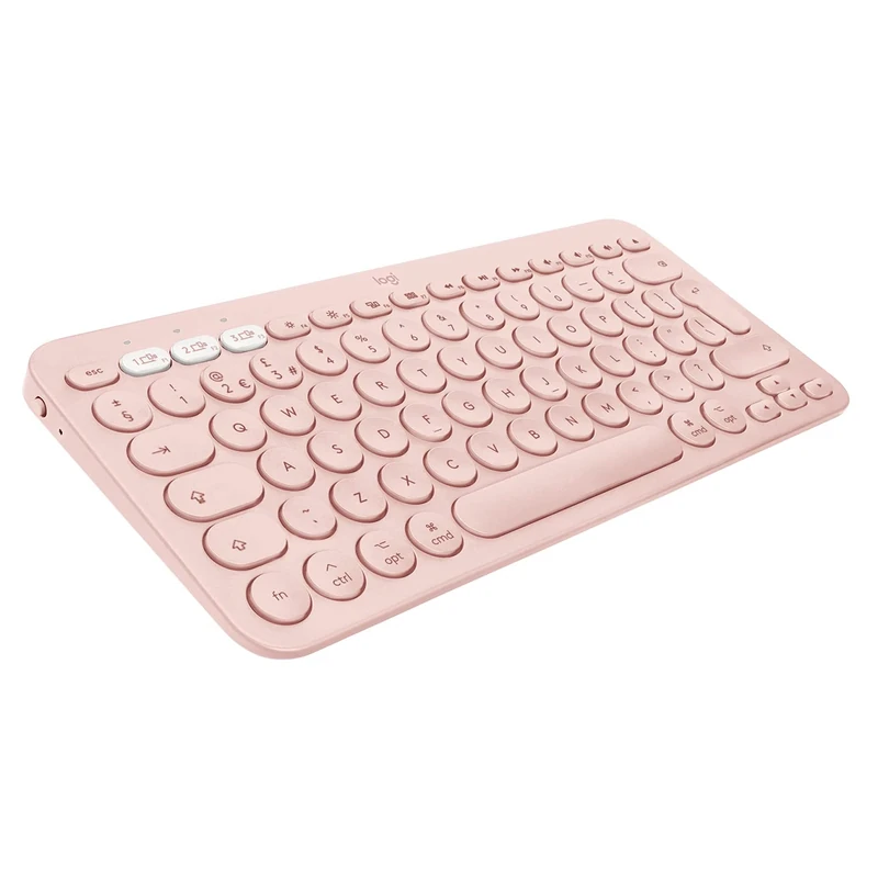 Logitech K380 Multi-Device Bluetooth Keyboard for Mac with Compact Slim Profile, Easy-Switch up to 3 Devices, Scissor Keys, 2 Year Battery, macOS / iOS / iPadOS, QWERTY UK English Layout - Pink