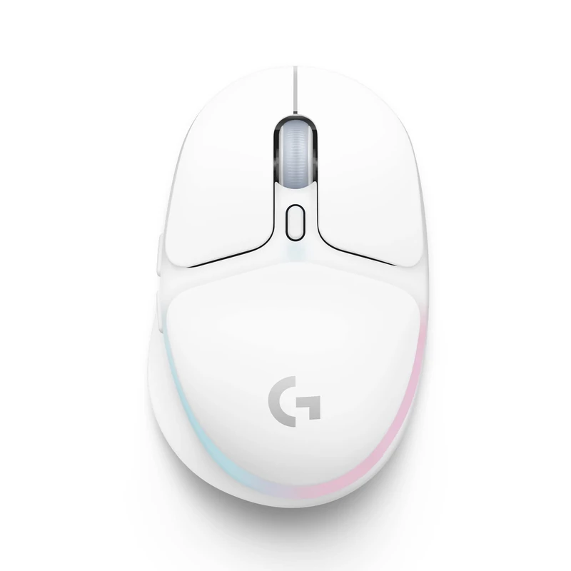 Logitech G G705 Wireless Gaming Mouse, Customisable LIGHTSYNC RGB Lighting, LIGHTSPEED Wireless, Bluetooth Connectivity, Lightweight, PC/Mac/Laptop - White Mist