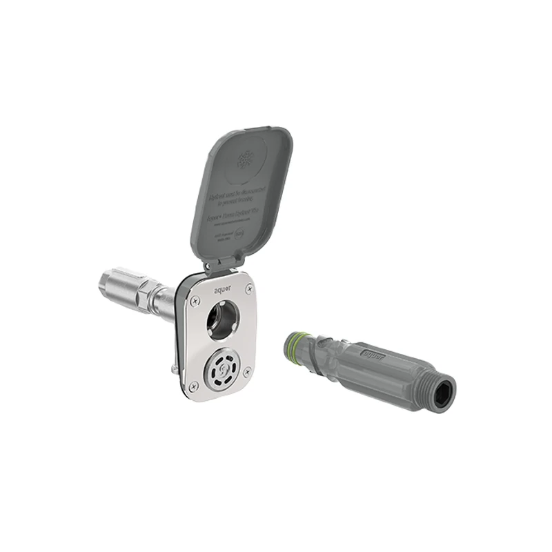 Aquor Wall Hydrant V2+, Frost-Free Outdoor Garden Faucet with Anti-Siphon and Quick Connect, 4 inch, Slate Gray Polymer