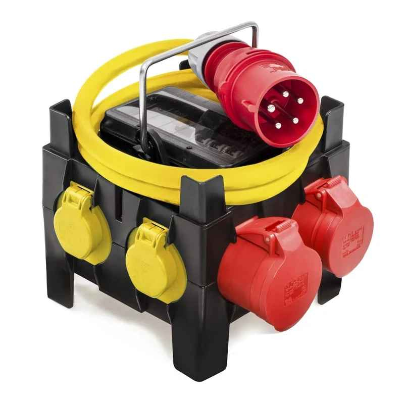 TROTEC PV32 IP44 mobile power splitter for indoor and outdoor use.