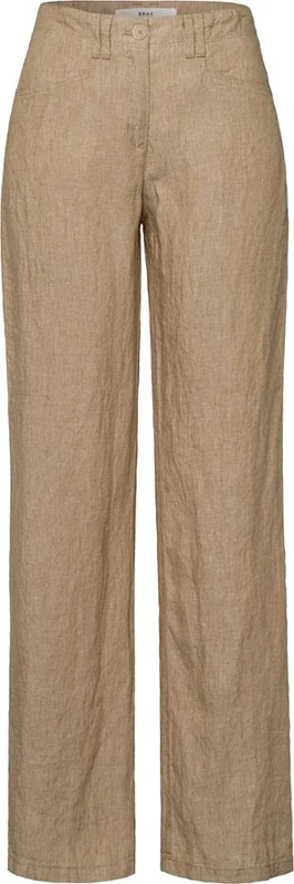 BRAX Women's Style Farina Pure Linen Trousers, 28 Toffee, 27W x 32L