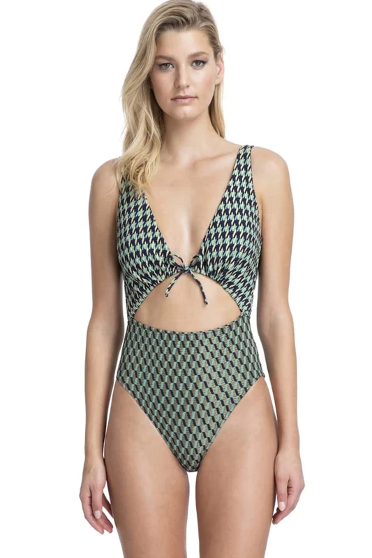 Gottex womens20RR026Keyhole V Neck One Piece Swimsuit One Piece Swimsuit - - 12