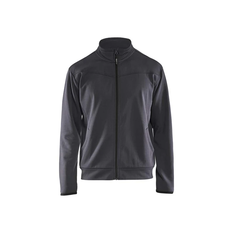 Blaklader 336225269699L Zip Sweat Jacket - Medium Grey/Black, Large