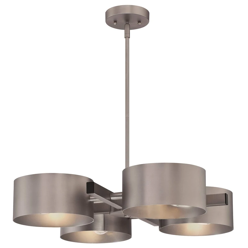 Westinghouse Lighting 63687 Zaro Four-Light Indoor Chandelier, Dark Pewter Finish