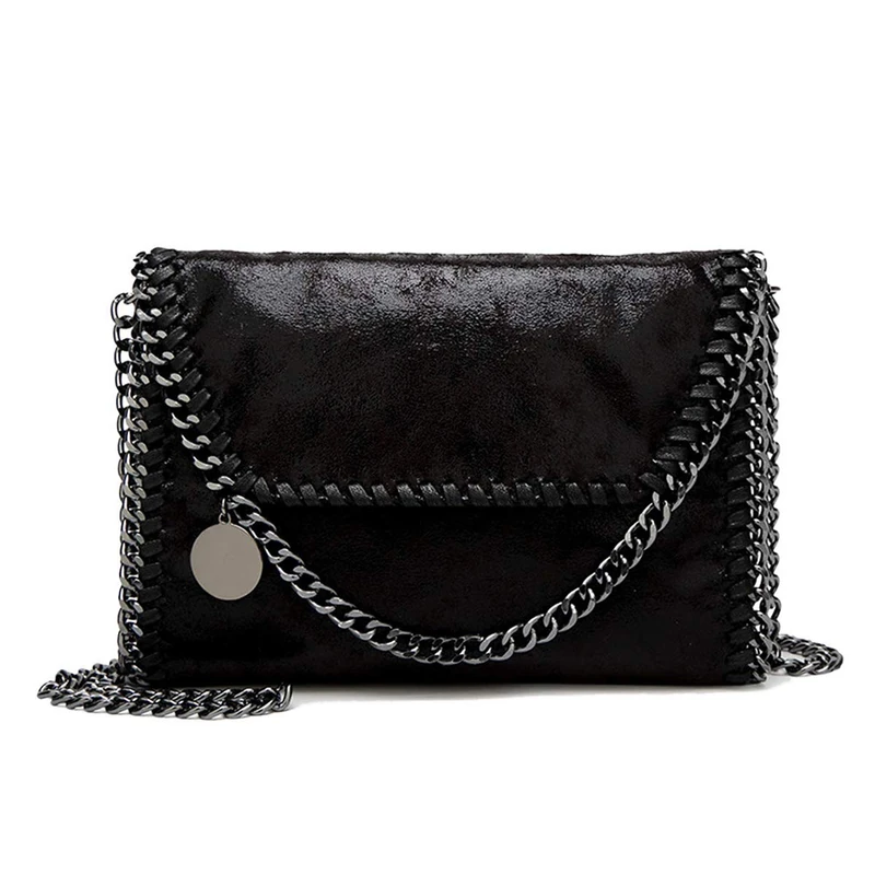 JOTHIN Crossbody Bags for Women Designer Handbags for Women Black Clutch Chain Crossbody Purse Women's Shoulder Handbags(Black), Black, M