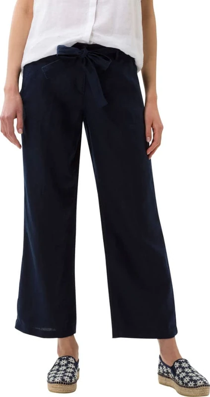 BRAX Women's Maine S Linen Love Trouser Not Applicable, Blue (Navy 22), W27/L32 (Manufacturer Size: 36)
