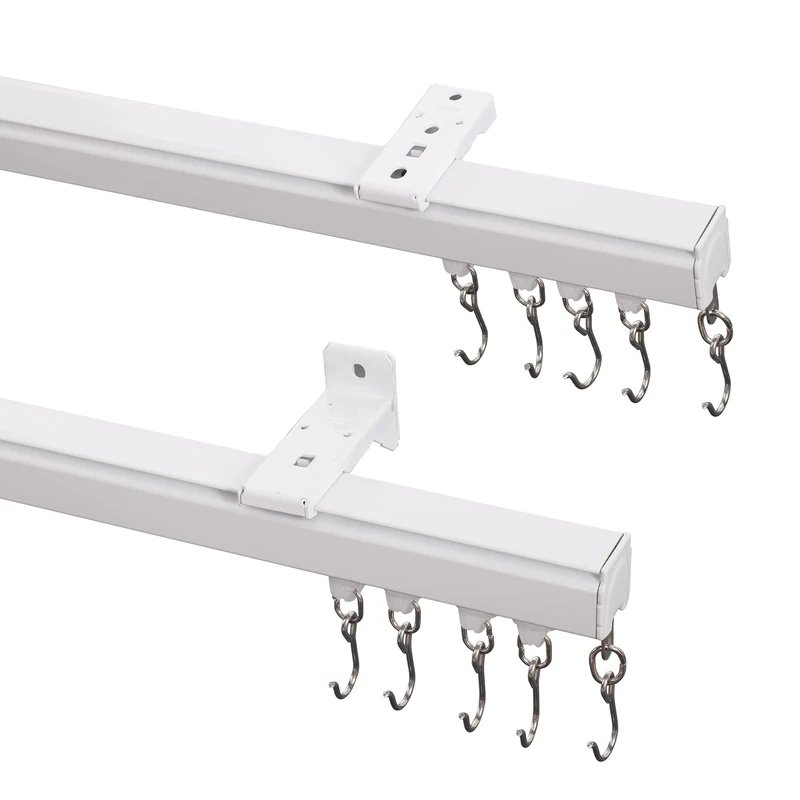 ChadMade Ceiling Rail Set 12-18 Inch Track Kit - x Large White