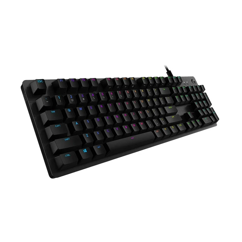 Logitech G512 Mechanical Gaming Keyboard Special Edition, RGB Lightsync Backlit Keys,GX Blue Clicky Key Switches, Brushed Aluminum Case, Customizable F-Keys, USB Pass Through, QWERTY UK Layout - Black