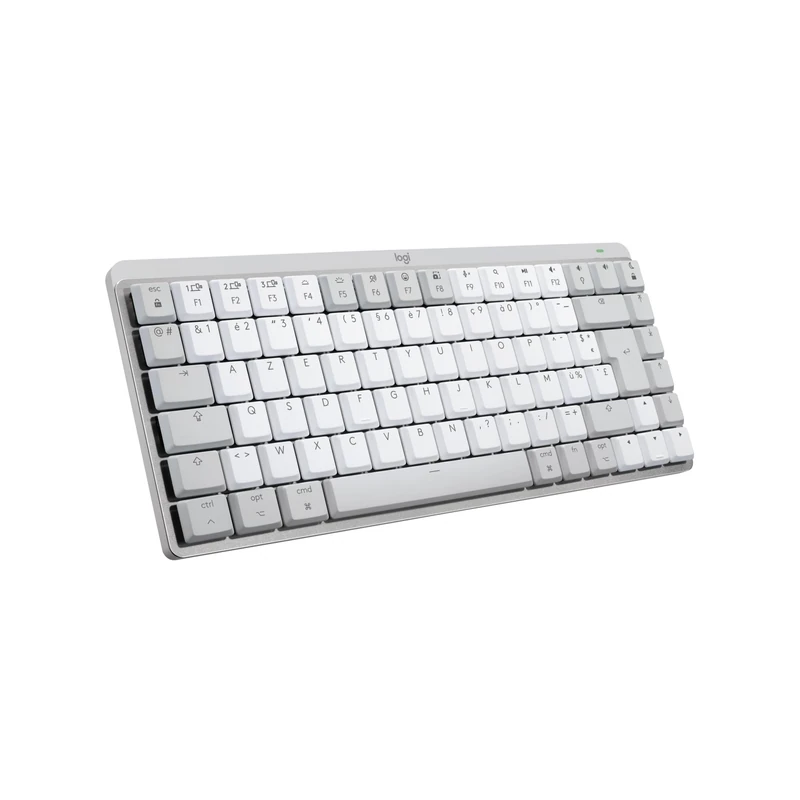 Logitech MX Mechanical Mini for Mac Wireless Illuminated Keyboard, AZERTY French - Pale Grey - Image 1