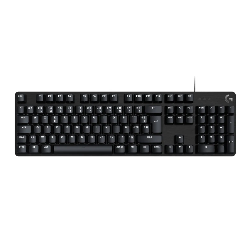 Logitech G 413 SE Full-Size Mechanical Gaming Keyboard - Illuminated keyboard with tactile mechanical switches, Anti-Ghosting, for Windows and macOS, Belgian AZERTY format - Black