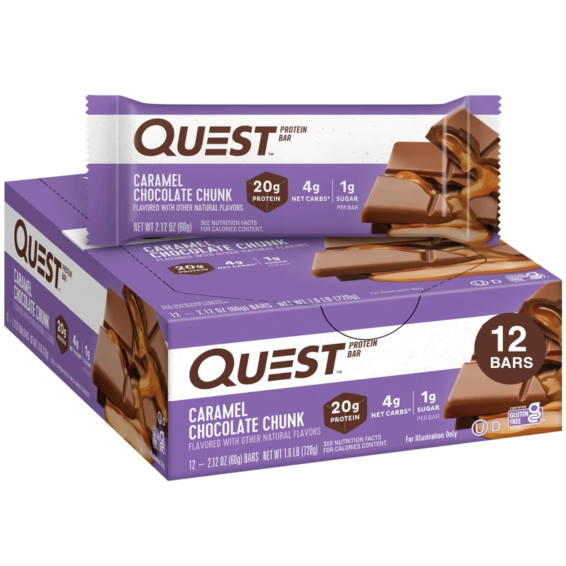 Quest Bar, Caramel Chocolate Chunk, 12/Box