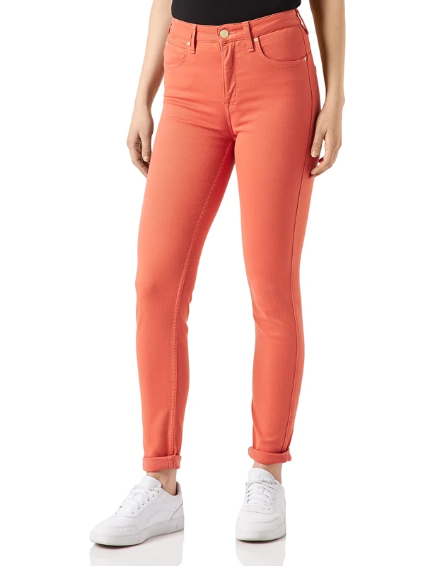 Lee Women's Scarlett Ultra High Body Optix Skinny Jeans, Red (Paprika 28), 27W 31L UK - Image 1